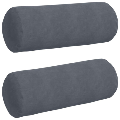 Poduszki Wałkowe 2 pcs Ciemnoszary ? 25 x 70 cm