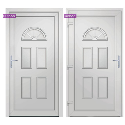 vidaXL Drzwi zewnętrzne, białe, 98x198 cm, PVC
