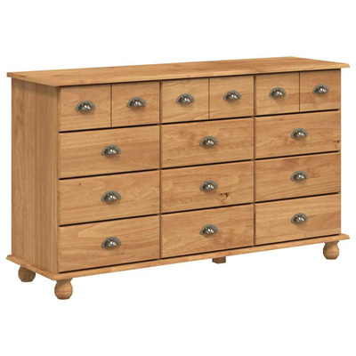 Komoda ASKIM Brązowy 79 x 40 x 133,5 cm Lite drewno sosnowe