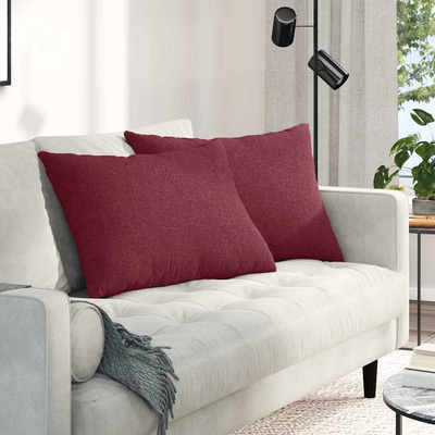 Poduszki na sofę 2 pcs Czerwone wino 70 x 50 cm tkanina