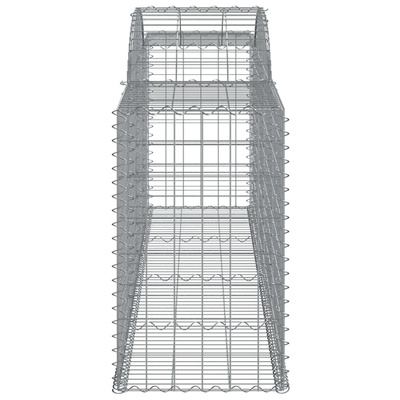 Kosze gabionowe, 10 szt, 300x50x80/100 cm, galwanizowane żelazo