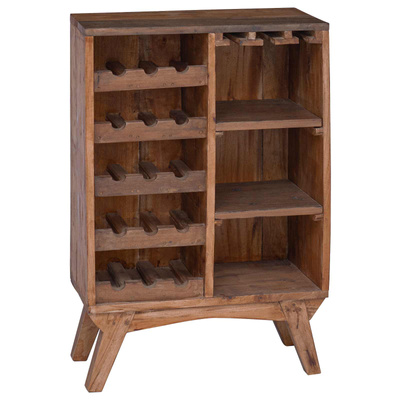 Stojak Brązowy 60 x 30 x 90 cm Lite Drewno Recyklingowe