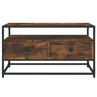 vidaXL Szafka pod TV, przydymiony dąb, 80x35x45 cm