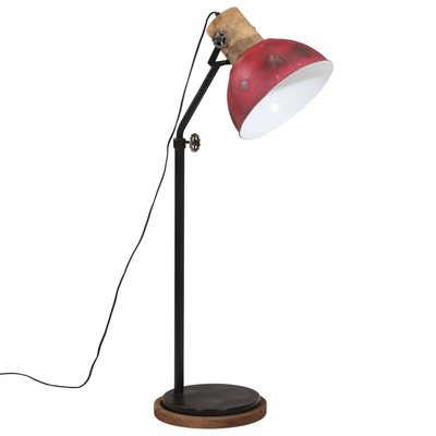 Lampa stojąca, 25 W, postarzany czerwony, 30x30x100-150 cm, E27