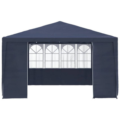 vidaXL Namiot imprezowy ze ściankami, 4x4 m, niebieski, 90 g/m²