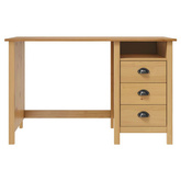 vidaXL Biurko Hill z 3 szufladami, 120x50x74 cm, lita sosna model standard