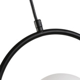 Lampa Wisząca Czarna Kula Mleczna Abruzzo Rossi E27