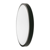 18W Plafon LED z mikrofalowym czujnikiem ruchu / Średnica: 225mm / Barwa:4000K / Klosz: Okrągły mleczny czarna ramka / IP44