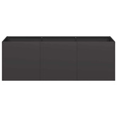 Doniczka Czarna 120x40x40 cm Stal walcowana na zimno