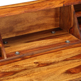 vidaXL Biurko, 110x55x94 cm, lite drewno sheesham i stal