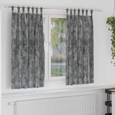 Zasłony z weluru z zasłonami 2 pcs Szary 175 x 140 cm Aksamit