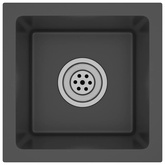 Ręcznie robiony zlewozmywak, czarny, stal nierdzewna