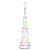 Choinka świąteczna LED Wielokolorowe 51 x 51 x 190 cm Metal