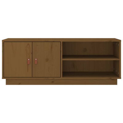 vidaXL Szafka pod TV, miodowy brąz, 105x34x40 cm, lite drewno sosnowe