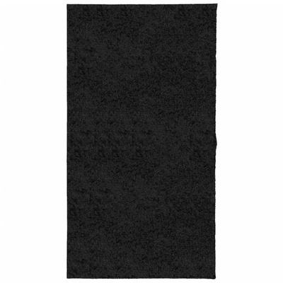 vidaXL Dywan z długim włosiem PAMPLONA, czarny, 80x150 cm
