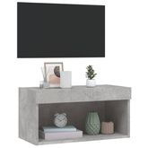 vidaXL Szafka pod TV, z oświetleniem LED, szarość betonu, 60x30x30 cm