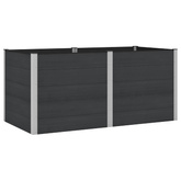 Podniesiona rabata ogrodowa Czarny 200 x 100 x 91 cm
