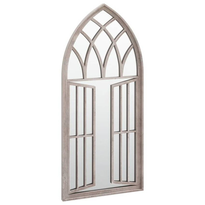 vidaXL Lustro ogrodowe, piaskowe, 100x45 cm, żelazne