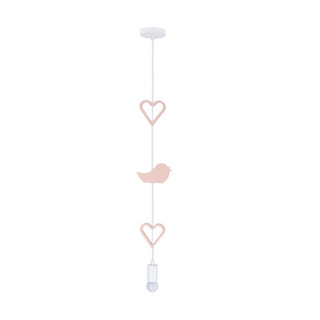 heart bh lampa wisząca 1x20w E27 iq kids różowy