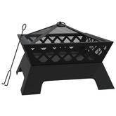 Palenisko z pogrzebaczem, 50 cm, XXL, stal vidaXL