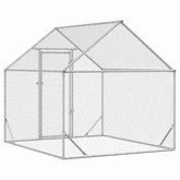 Klatka dla kur Srebrny 200 x 170 x 177 cm Stal Galwanizowana
