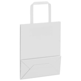 Torby papierowe 250 szt. z uchwytami białe 18x8x22 cm