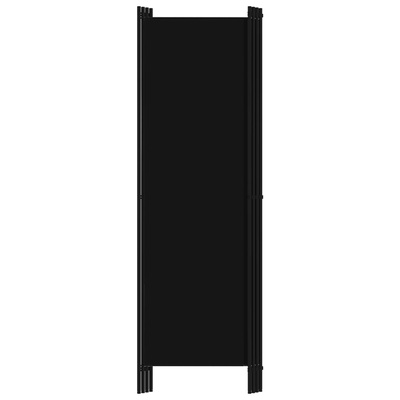 Parawan 4-panelowy, czarny, 200 x 180 cm
