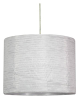 Lampa wisząca z abażurem Summer biała tkaninowa do salonu E27