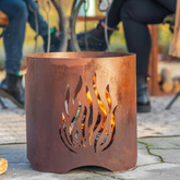 RedFire Ręcznie robione palenisko Kiruna, stal w rdzawym kolorze