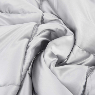 Letni Kołdra Srebrny 135 x 220 cm Satyna i Mikrofibra