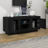 vidaXL Szafka pod TV, czarna, 102x35x45 cm, materiał drewnopochodny