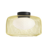 Lampa sufitowa Sopra 32 czarno złota klosz druciany do salonu GX53