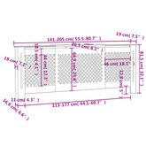 Osłona na kaloryfer, MDF, 205 cm