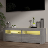 vidaXL Szafka pod TV z LED, szary dąb sonoma, 120x35x40 cm w kolorze cm