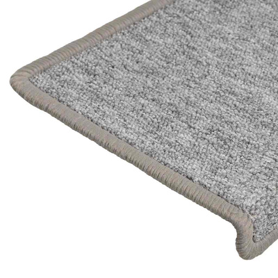 Maty na schody 15 szt. 65x21x4 cm Jasnoszary prostokątny brzeg