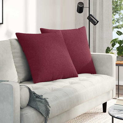 Poduszki na sofę 2 pcs Czerwone wino 60 x 60 cm tkanina