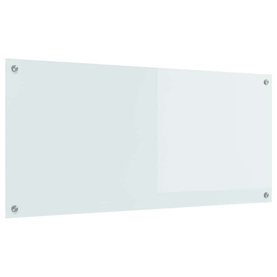 Panel kuchenny Biały 110 x 50 cm szkło hartowane