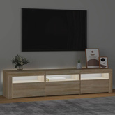 vidaXL Szafka pod TV z oświetleniem LED, dąb sonoma, 180x35x40 cm