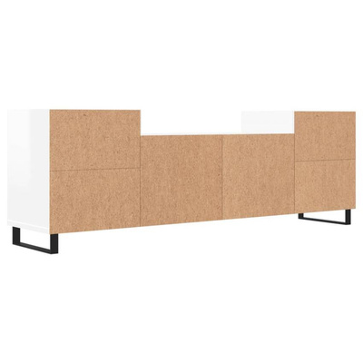 vidaXL Szafka pod TV, wysoki połysk, biała, 160x35x55 cm