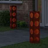 Słoneczna LED lampa na ścieżkę 2 pcs Rdzawy