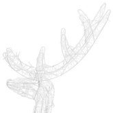 Akrylowe renifery ozdobne, 2 szt., 128 cm, zimna biel