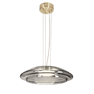 Lampa wisząca Ombre 42 szklana nad stół dymiony klosz GX53