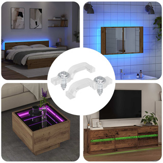 Klipsy LED Strip 23,8 mm 2 pcs przezroczysty Plastik i żelazo