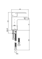 Bateria bidetowa Siros chrom  Invena