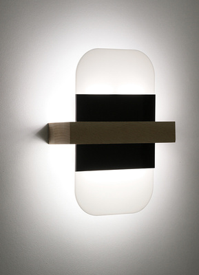 April lampa kinkiet drewniany 1x6 led czarny+biały
