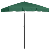 Parasol plażowy, zielony, 180x120 cm