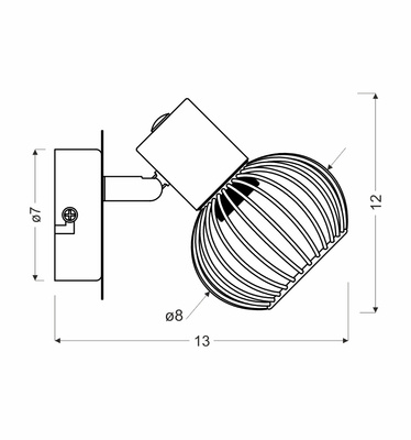 Lampa ścienna kinkiet 1X40W E14 biały/złoty OSLO 91-61799