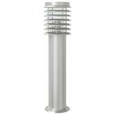 Lampy ogrodowe na słupku, z czujnikiem, 3 szt., srebrne, 60 cm