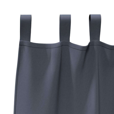 Firany blackout z kółkami 2 pcs Antracyt 175 x 140 cm Poliester