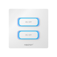 MiBoxer ESR2-W Przełącznik 2-GANG 2 strefy ściemniacz 2.4G 230V Biały